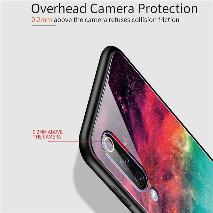 Glass + TPU Hybrid Phone Casing for Xiaomi Mi CC9e / Mi A3 - Colorful Star Clouds-2