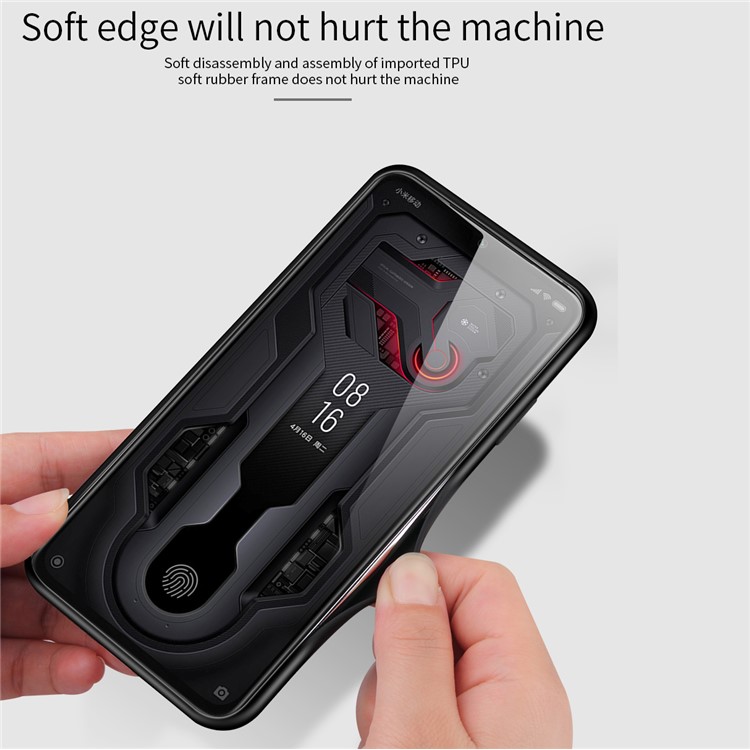 Gradient Color Tempered Glass + PC + TPU Phone Case Protective Cover Shell for Xiaomi Mi 9 Lite/ Mi CC9/ Mi CC9 Meitu Edition - Emerald-3