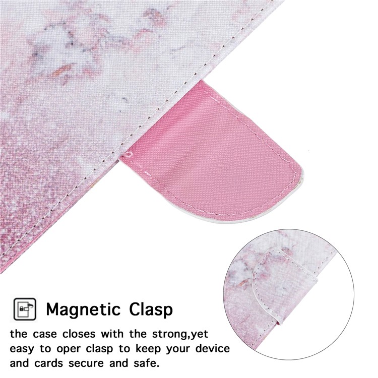 Pattern Printing Leather Wallet Phone Case with Stand for Xiaomi Redmi K20 / Mi 9T / K20 Pro / Mi 9T Pro - Shiny Pink Marble-6