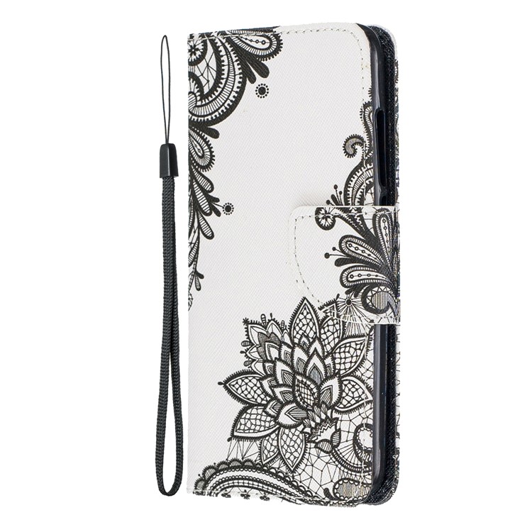 Leather Phone Shell with Strap Phone Shell for Xiaomi Redmi 7A - Lace Flower-4