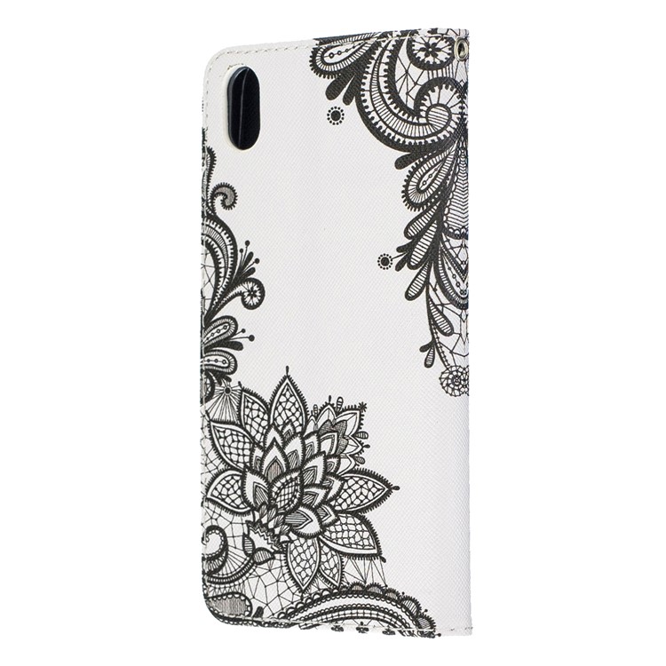 Leather Phone Shell with Strap Phone Shell for Xiaomi Redmi 7A - Lace Flower-5