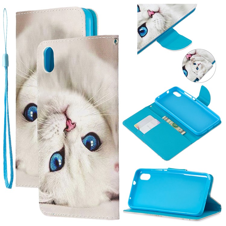 Leather Phone Shell with Strap Phone Shell for Xiaomi Redmi 7A - Cat-1