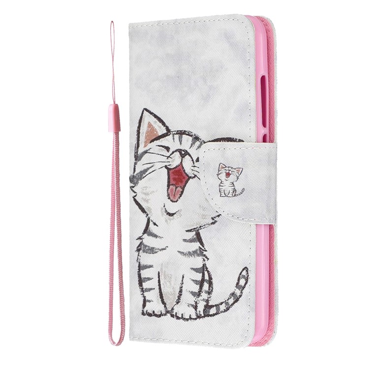 Leather Phone Shell with Strap Phone Shell for Xiaomi Redmi 7A - Laughing Cat-3