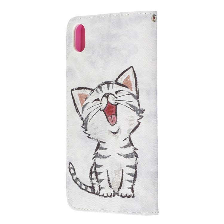 Leather Phone Shell with Strap Phone Shell for Xiaomi Redmi 7A - Laughing Cat-4