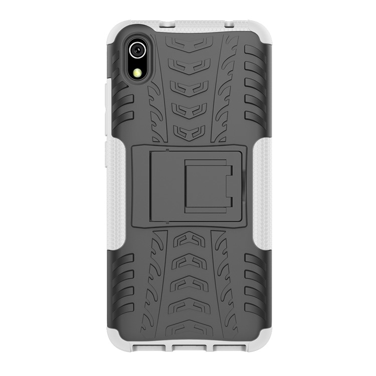Anti-slip PC + TPU Combo Case with Kickstand for Xiaomi Redmi 7A - White-3