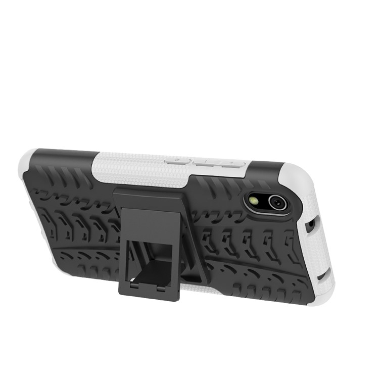 Anti-slip PC + TPU Combo Case with Kickstand for Xiaomi Redmi 7A - White-5