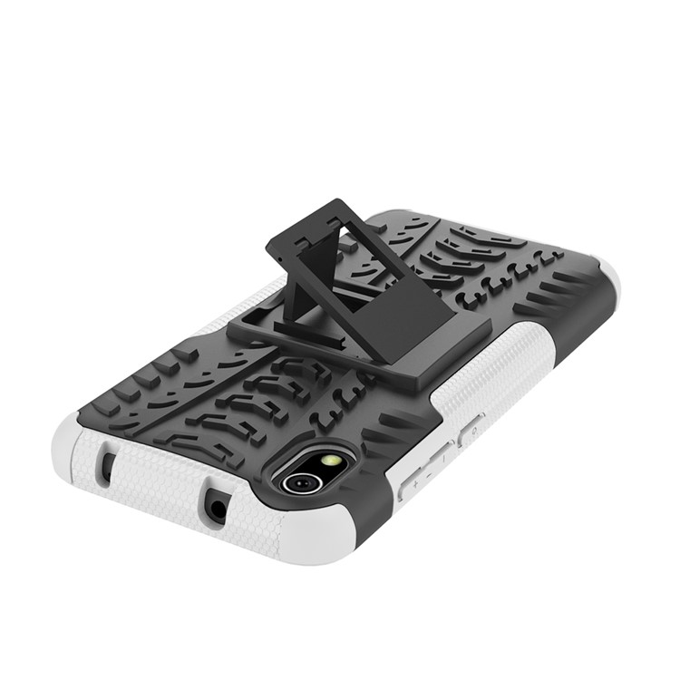 Anti-slip PC + TPU Combo Case with Kickstand for Xiaomi Redmi 7A - White-7