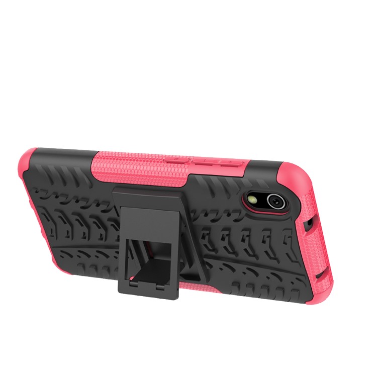 Anti-slip PC + TPU Combo Case with Kickstand for Xiaomi Redmi 7A - Rose-5
