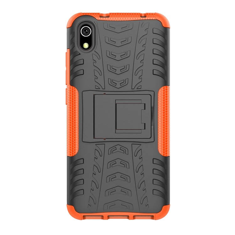 Anti-slip PC + TPU Combo Case with Kickstand for Xiaomi Redmi 7A - Orange-3