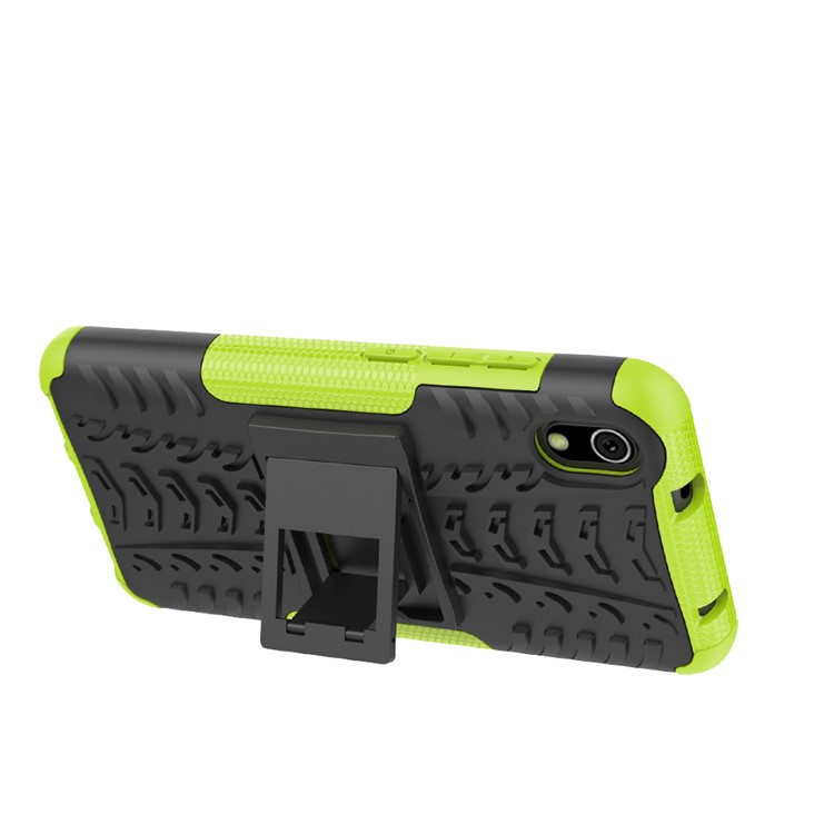 Anti-slip PC + TPU Combo Case Con Kickstand Para Xiaomi Redmi 7a - Verde