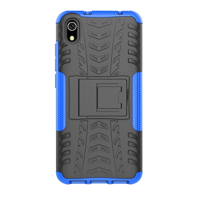 Anti-slip PC + TPU Combo Case with Kickstand for Xiaomi Redmi 7A - Blue-3