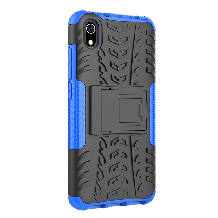 Anti-slip PC + TPU Combo Case with Kickstand for Xiaomi Redmi 7A - Blue-8