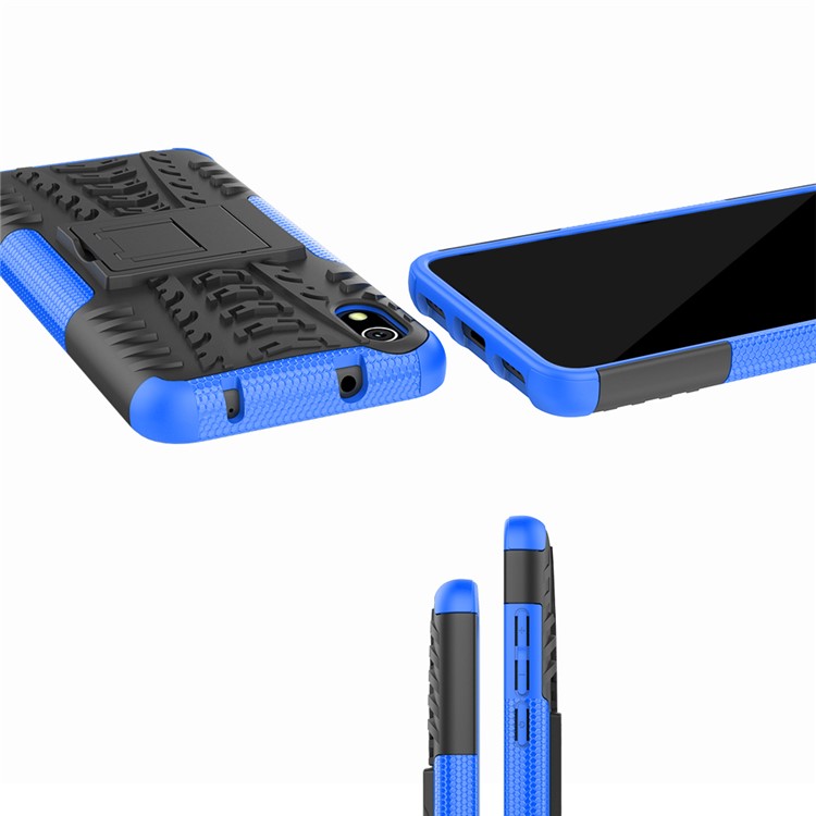 Anti-slip PC + TPU Combo Case with Kickstand for Xiaomi Redmi 7A - Blue-9