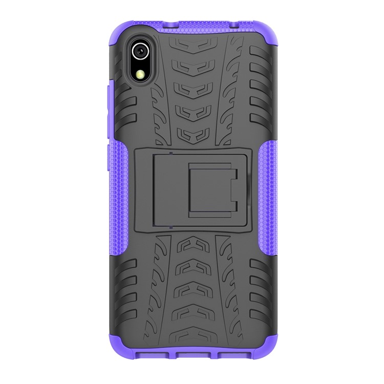 Anti-slip PC + TPU Combo Case with Kickstand for Xiaomi Redmi 7A - Purple-3