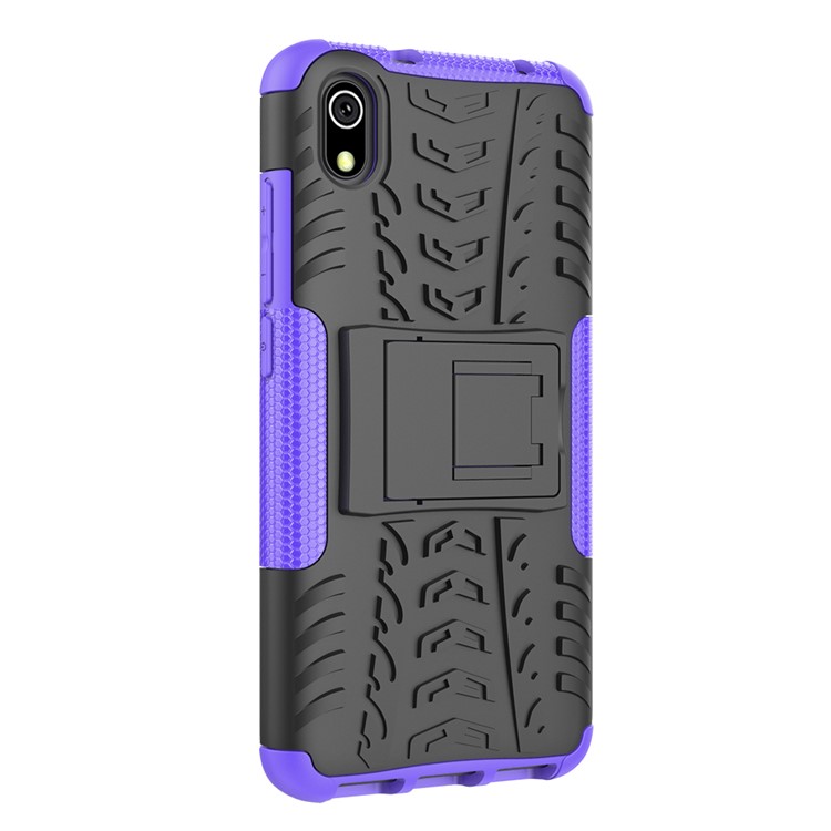Anti-slip PC + TPU Combo Case with Kickstand for Xiaomi Redmi 7A - Purple-8