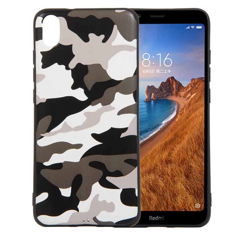 Camouflage Pattern TPU Case for Xiaomi Redmi 7A - White-1