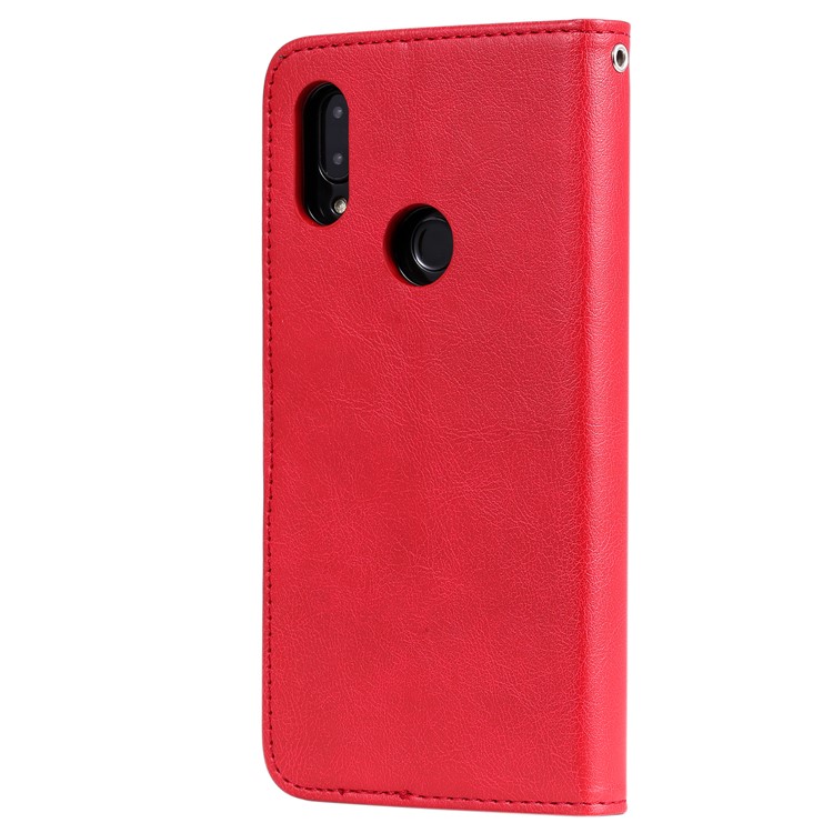 Magnetic Detachable 2-in-1 Leather Wallet Case for Xiaomi Redmi 7 / Redmi Y3 - Red-3