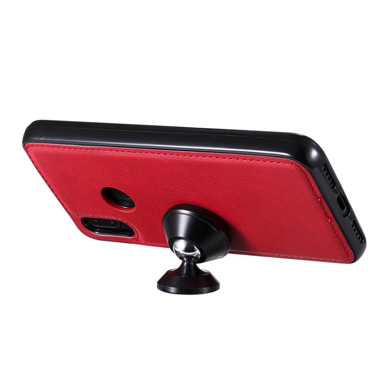 Magnetic Detachable 2-in-1 Leather Wallet Case for Xiaomi Redmi 7 / Redmi Y3 - Red-8