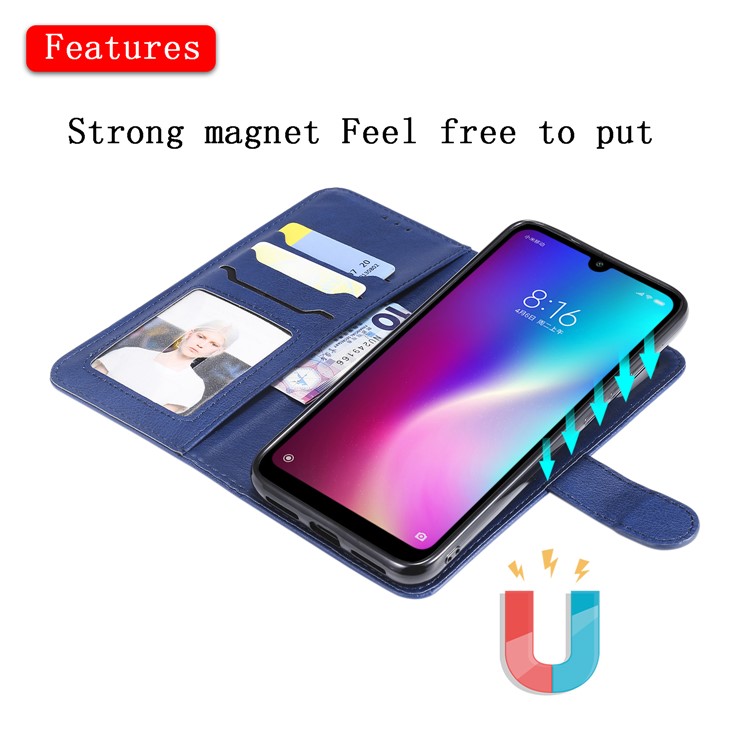 Magnetic Detachable 2-in-1 Leather Wallet Case for Xiaomi Redmi 7 / Redmi Y3 - Blue-5