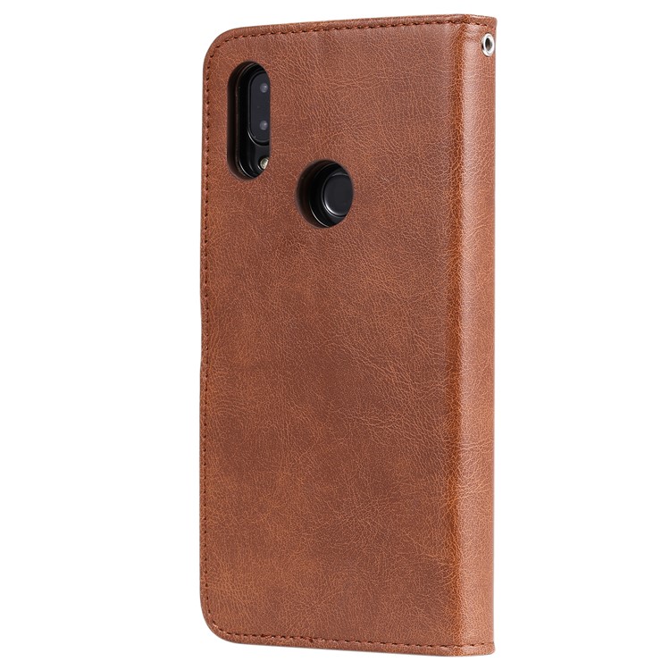 Magnetic Detachable 2-in-1 Leather Wallet Case for Xiaomi Redmi 7 / Redmi Y3 - Brown-3