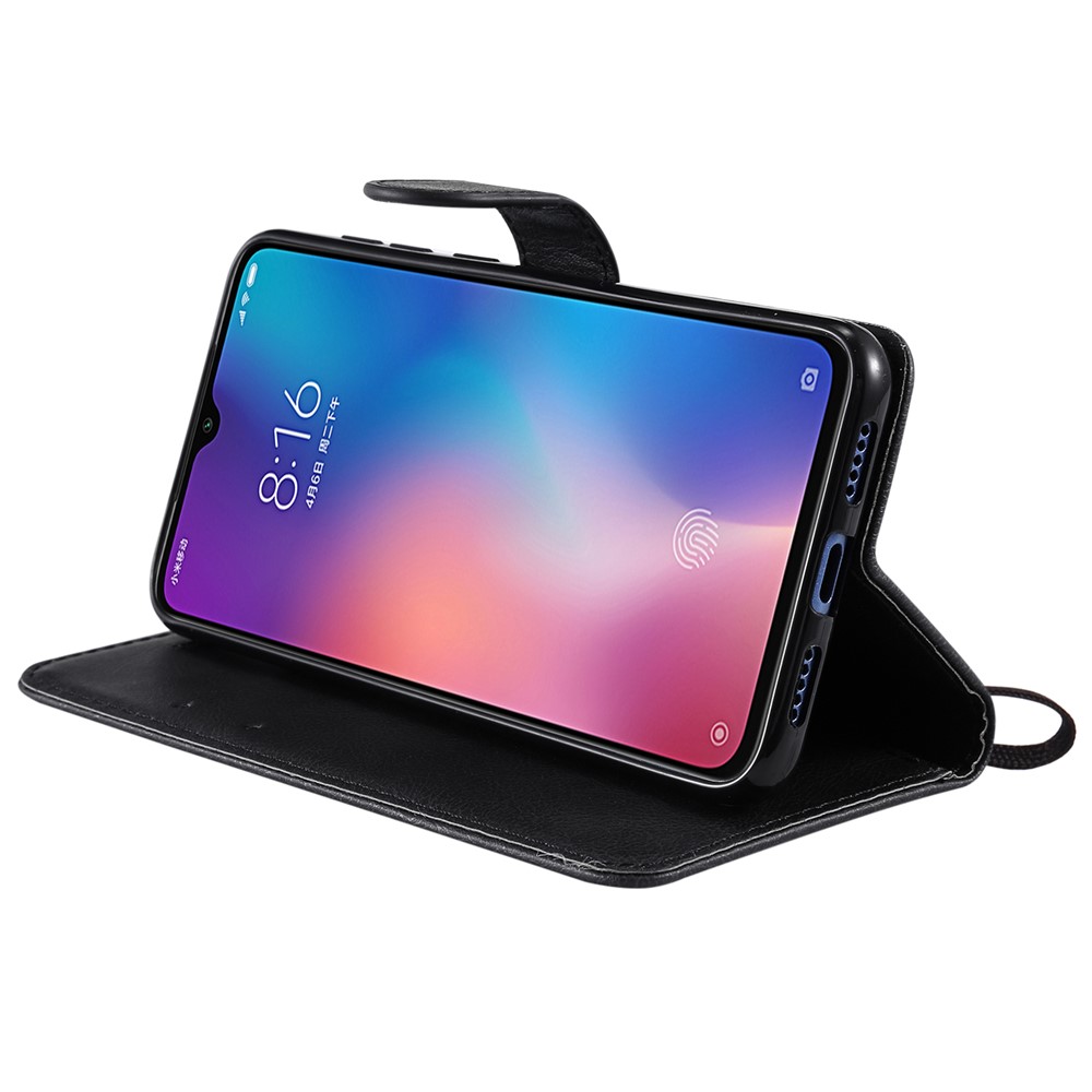 KT Leder Serie-2 Brieftasche Lederstand Hülle Für Xiaomi Mi 9 SE - Schwarz