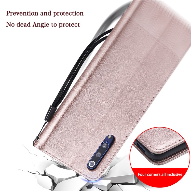 Wallet Leather Stand Case for Xiaomi Mi 9 SE - Rose Gold-12