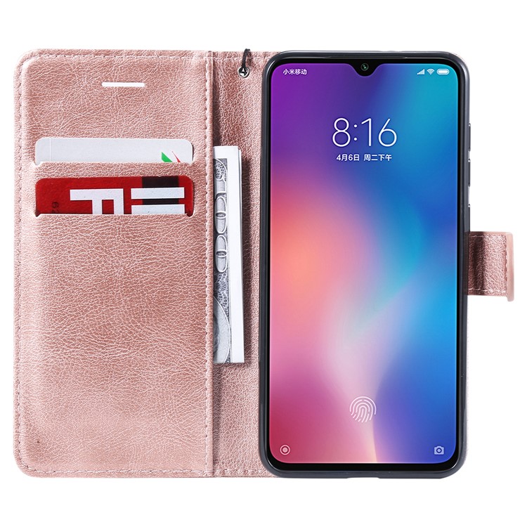 Wallet Leather Stand Case for Xiaomi Mi 9 SE - Rose Gold-4