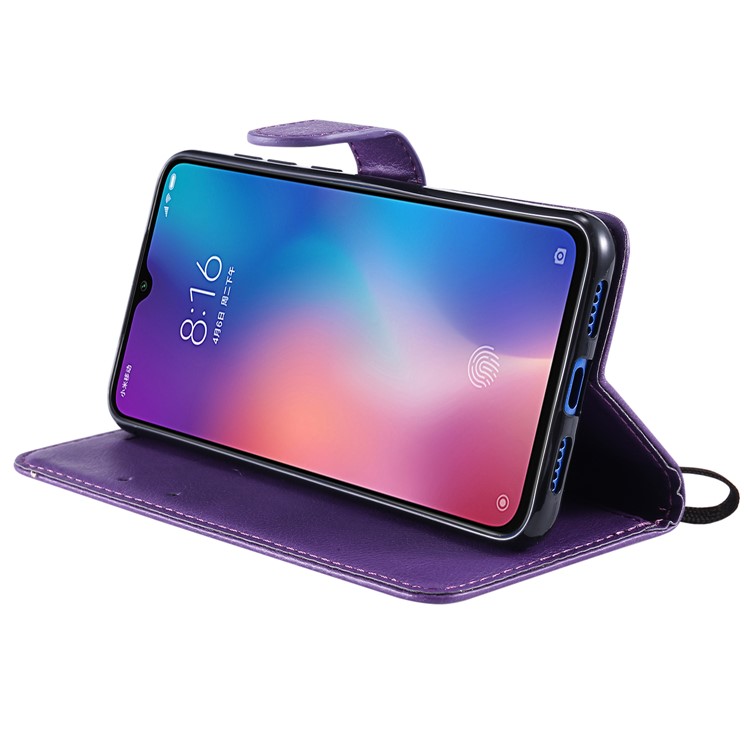 Wallet Leather Stand Case for Xiaomi Mi 9 SE - Purple-7