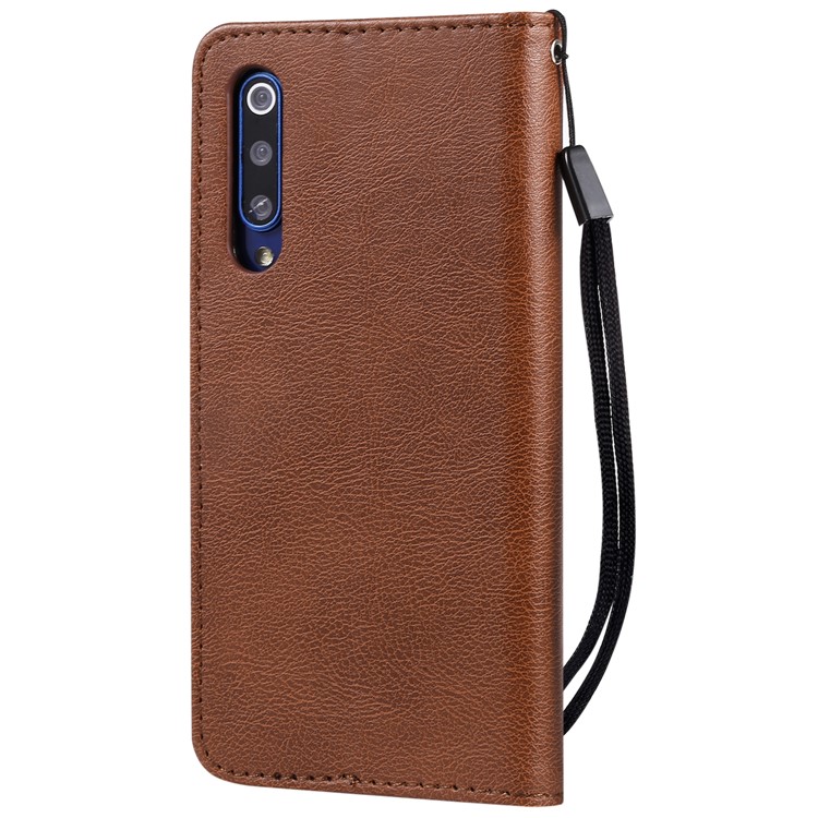 Wallet Leather Stand Case for Xiaomi Mi 9 SE - Brown-3