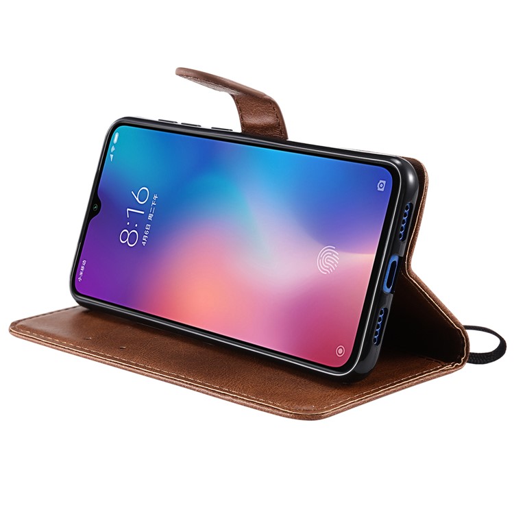 Wallet Leather Stand Case for Xiaomi Mi 9 SE - Brown-7