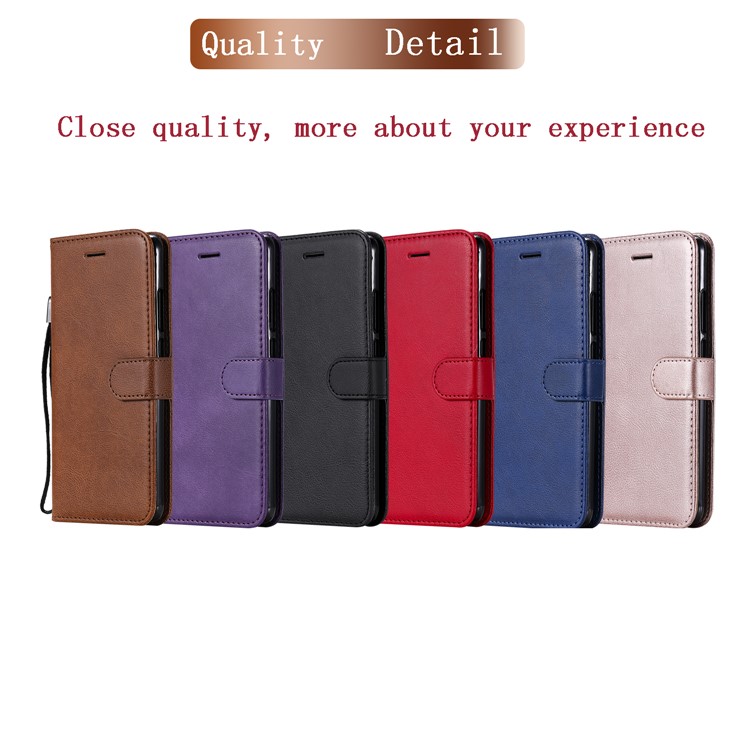 Solid Color Wallet Stand Leather Case for Xiaomi Redmi K20/K20 Pro - Black-12