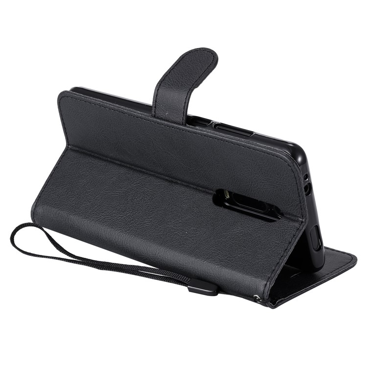 Solid Color Wallet Stand Leather Case for Xiaomi Redmi K20/K20 Pro - Black-5