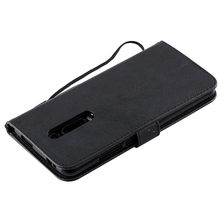 Solid Color Wallet Stand Leather Case for Xiaomi Redmi K20/K20 Pro - Black-8