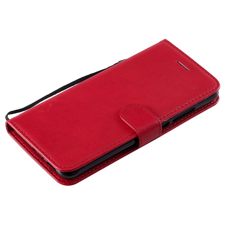 Solid Color Wallet Stand Leather Case for Xiaomi Redmi K20/K20 Pro - Red-7
