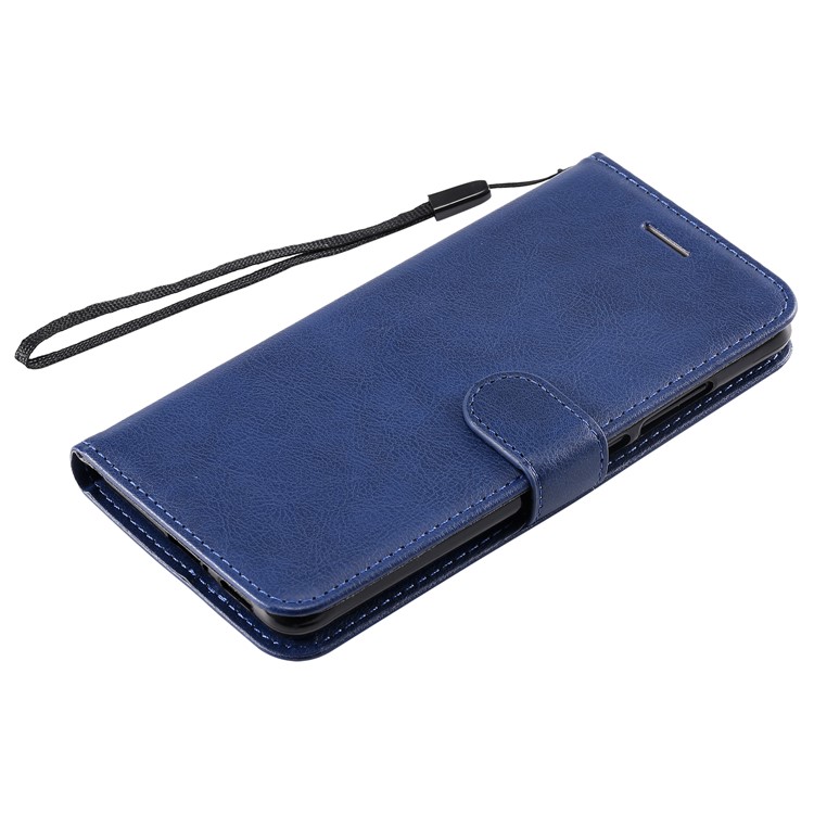 Solid Color Wallet Stand Leather Case for Xiaomi Redmi K20/K20 Pro - Blue-7