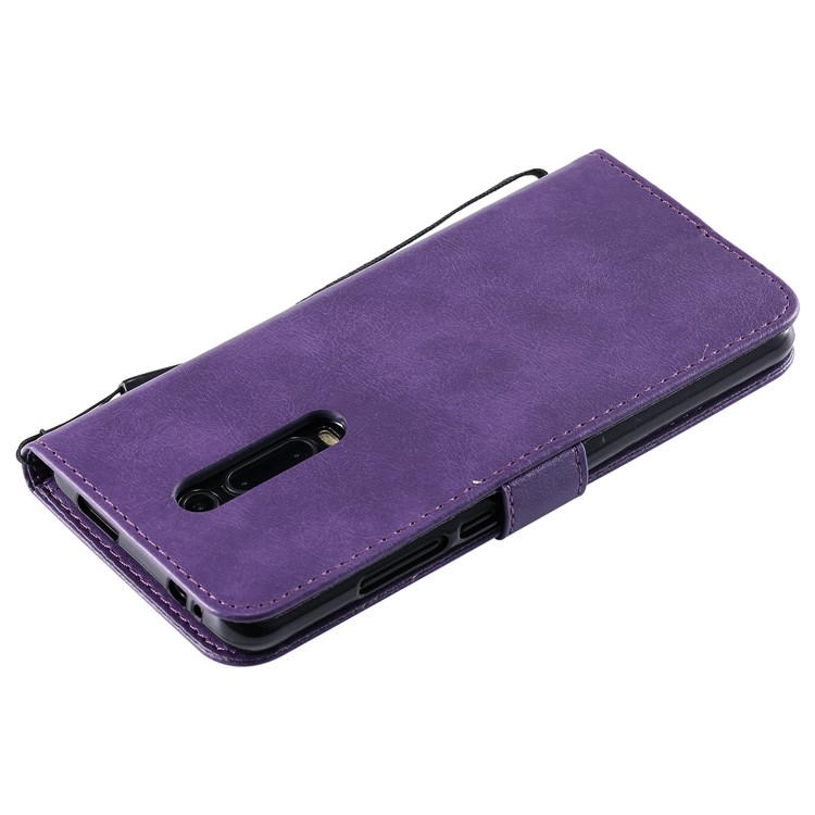 Solid Color Wallet Stand Leather Case for Xiaomi Redmi K20/K20 Pro - Purple-8