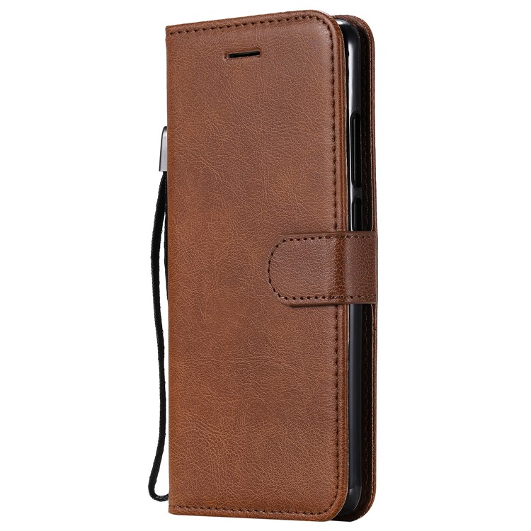 Solid Color Wallet Stand Leather Case for Xiaomi Redmi K20/K20 Pro - Brown-2