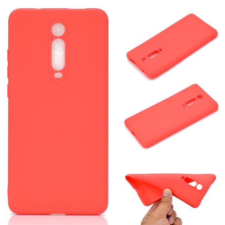 Solid Color Soft Frosted TPU Case for Xiaomi Redmi K20 / Mi 9T / K20 Pro / Mi 9T Pro - Red-1