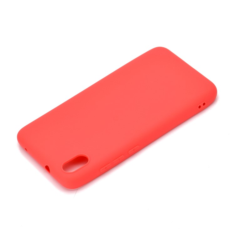 Color de Color Sólido Case TPU de Esmalte Suave Para Xiaomi Redmi 7a - Rojo