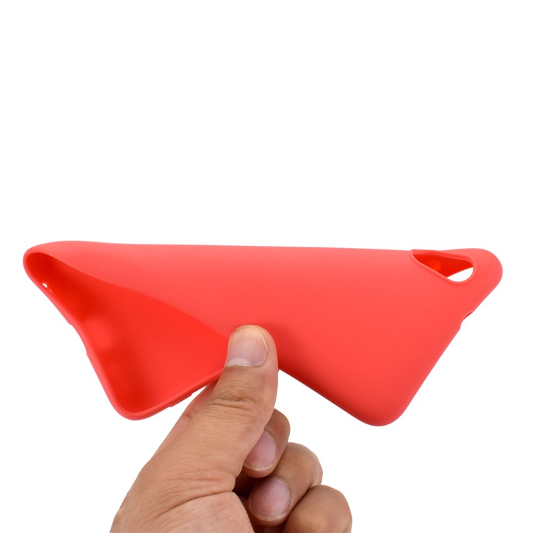 Solid Color Soft Frosted TPU Case for Xiaomi Redmi 7A - Red-5