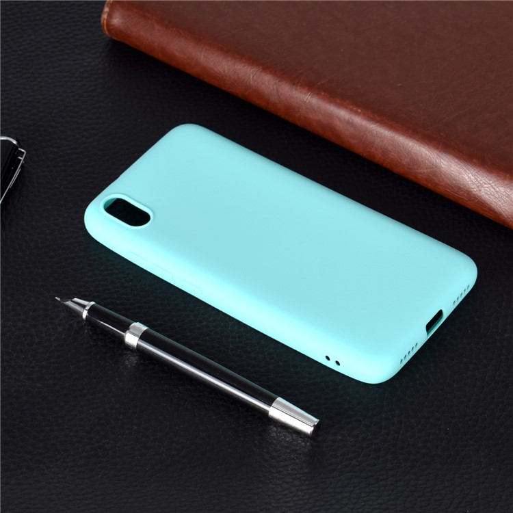 Color de Color Sólido Case TPU de Esmalte Suave Para Xiaomi Redmi 7a - Bebe Azul