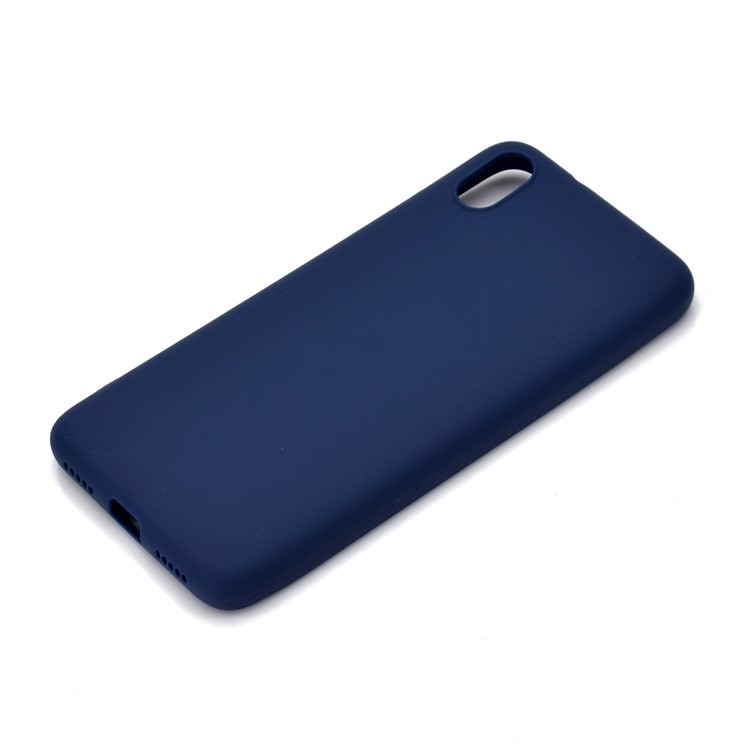 Solid Color Soft Frosted TPU Case for Xiaomi Redmi 7A - Dark Blue-3