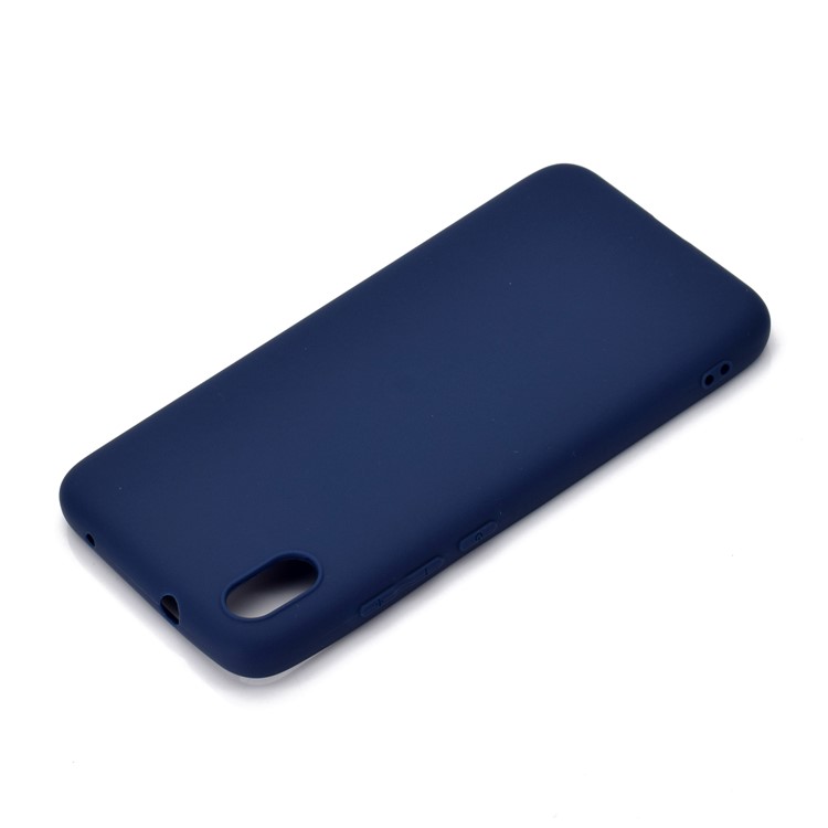 Solid Color Soft Frosted TPU Case for Xiaomi Redmi 7A - Dark Blue-4