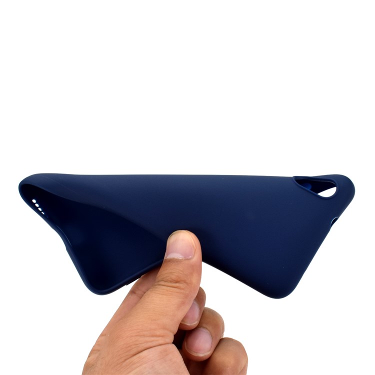 Solid Color Soft Frosted TPU Case for Xiaomi Redmi 7A - Dark Blue-5