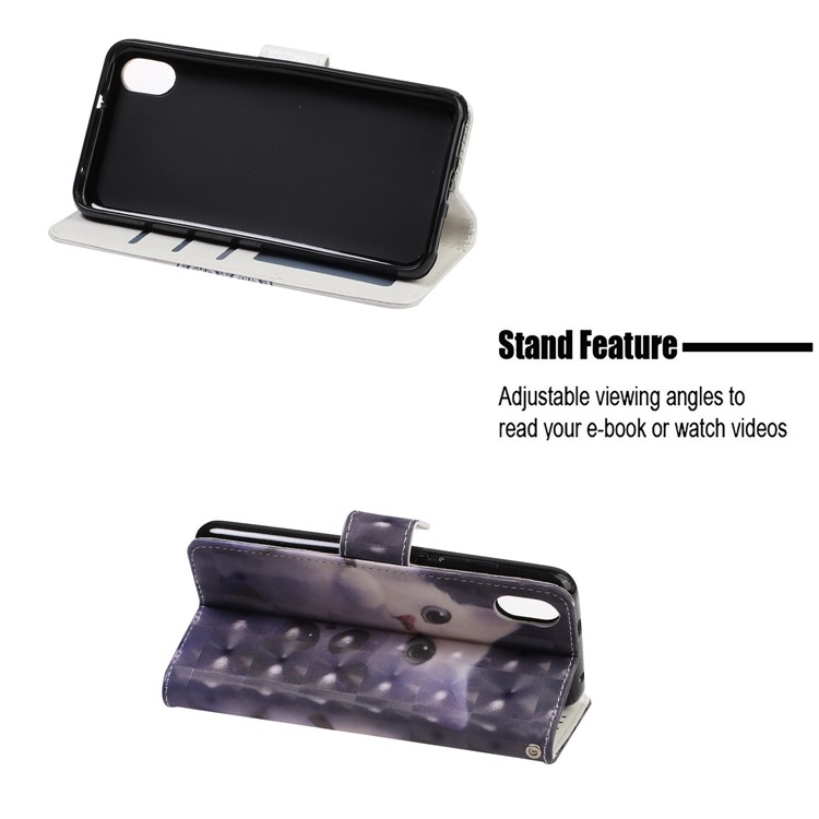 3D Printing Style Leather Mobile Phone Case Cover for Xiaomi Redmi 7A - Cat-7