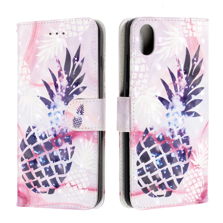 3D Printing Style Leather Mobile Phone Case Cover for Xiaomi Redmi 7A - Pineapple-2