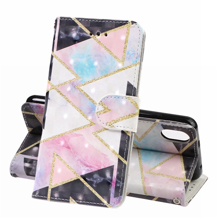 3D Printing Style Leather Mobile Phone Case Cover for Xiaomi Redmi 7A - Geometric Figure-1