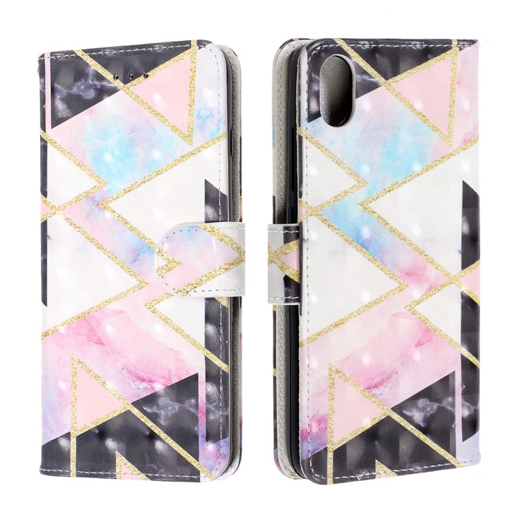 3D Printing Style Leather Mobile Phone Case Cover for Xiaomi Redmi 7A - Geometric Figure-2