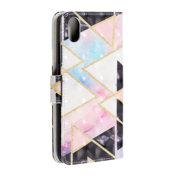 3D Printing Style Leather Mobile Phone Case Cover for Xiaomi Redmi 7A - Geometric Figure-4