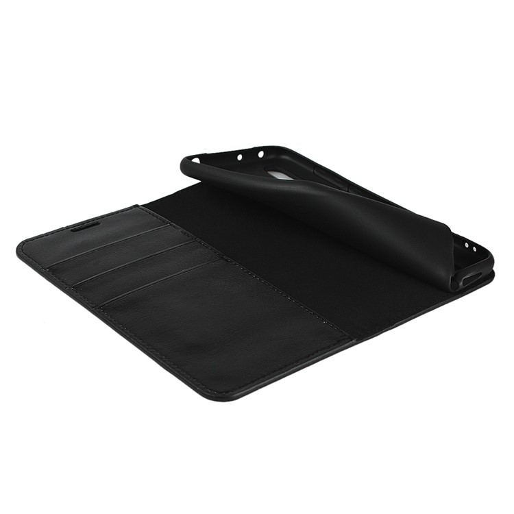 Crazy Horse Genuine Leather Wallet Stand Phone Case for Xiaomi Mi CC9 / Mi CC9 Meitu Edition/ Mi 9 Lite - Black-6